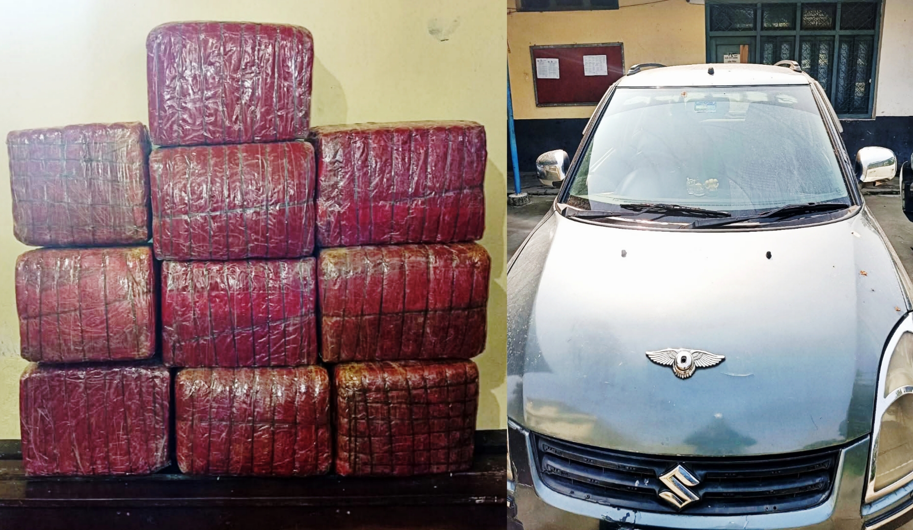 पर्सा प्रहरीको ठूलो सफलता: १०४ केजी गाँजासहित कार र दुई जना पक्राउ