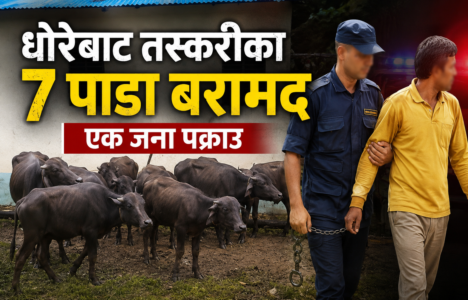 धोरे सीमा क्षेत्रबाट ७ पाडा बरामद, एक जना पक्राउ