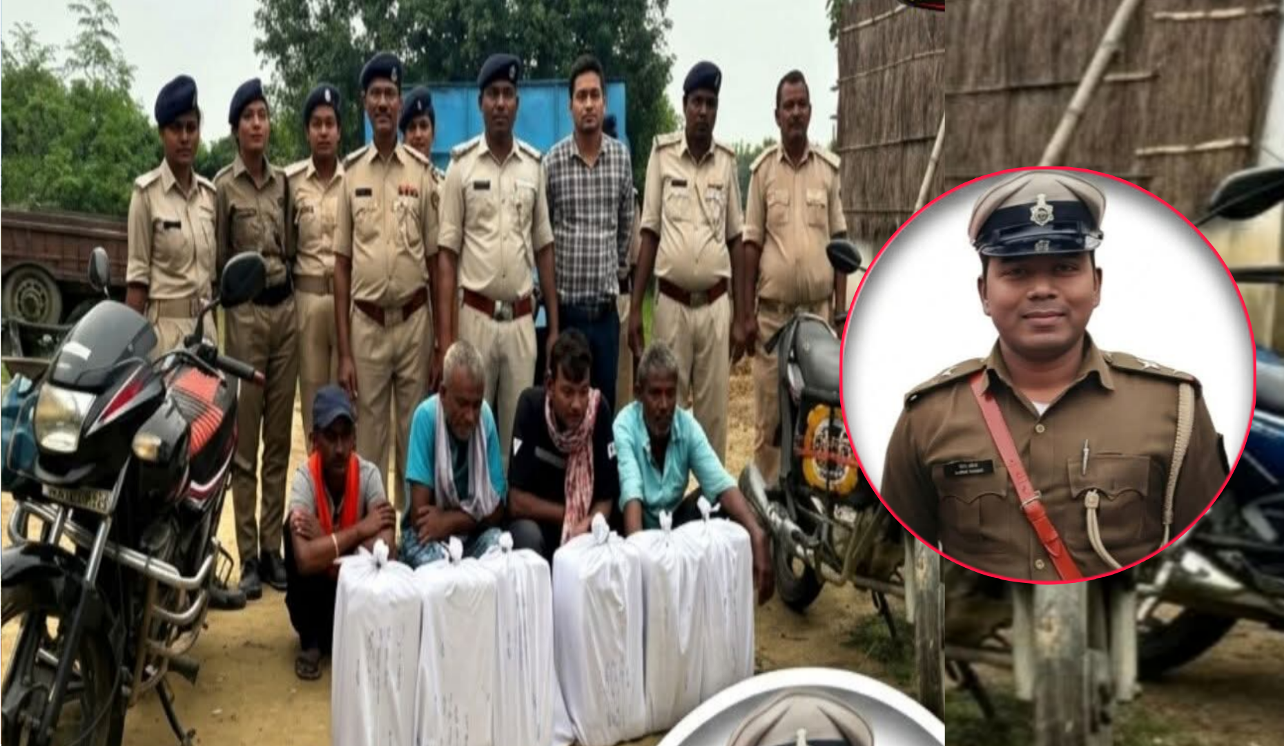 भारतको कठिया मठियाबाट ६४ किलो गाँजा बरामद, २ नेपालीसहित चार जना पक्राउ